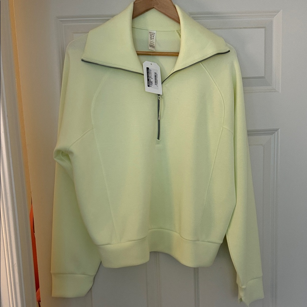 Women's Spanx Air Essentials lemon lime half zip